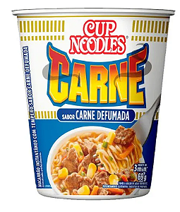 MACARRAO INST CUP NOODLES 69GR NISSIN CARNE DEFUMADA