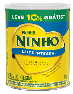 Leite em Pó Ninho Integral 10% Grátis Lata 380g