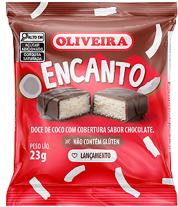 Doce de Coco Oliveira Encanto Cobertura de Chocolate 23g