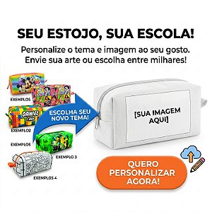 Necessaire Box G Personalizada Qualquer Tema Infantil - Kit 10 Unidades