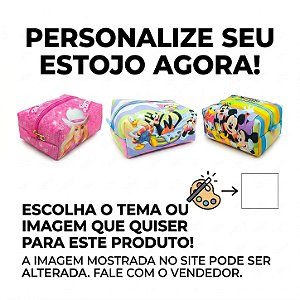 Necessaire Mini Box Personalizada Qualquer Tema Infantil - Kit 10 Unidades