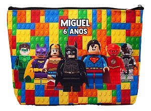 Necessaire Personalizada Infantil 20x15cm Lego Herois