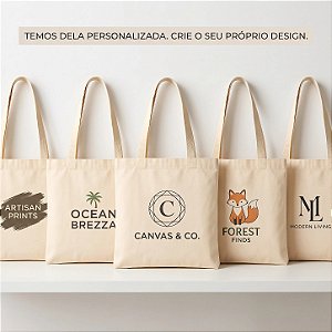 Ecobag Algodao cru personalizaçao 30X40 - Arte 20x10 Frente