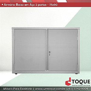 Armário de aço para escritório com 2 portas LN - 75x90x32