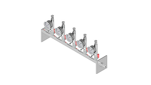 Sistema de filtracao Manifold para 5 provas com utilizacao de bomba a vacuo