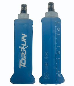 Garrafa Hiratação Silicone Soft Flash azul 250ml