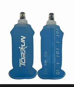 Garrafa Hiratação Silicone Soft Flash  azul 350