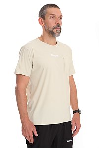CAMISETA CORTE LASER BOLSO BEGE CLARO
