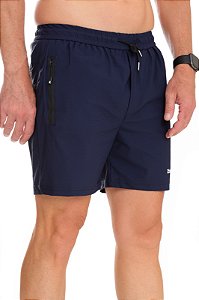 Bermuda Dry Fit Treino Seca Rápido 3 Bolsos Elastáno MARINHO