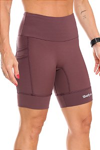 Bermuda Feminina Compress Multi Bolsos Malva
