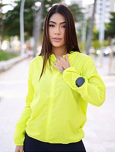 Corta Vento Ultra Leve Abertura Axilas E Abertura Relogio amarelo neow