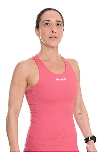 Regata Top Compressão 6 Bolsos Rose