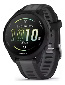 Garmin Relógio Forerunner 165 Music Amoled - Preto 43mm Pulseira Preta