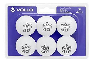 06 Bolas Tênis De Mesa Ping Pong 1 Estrela Vollo Pro 40+ Profissional