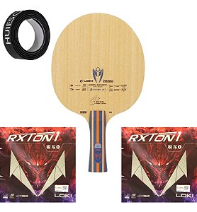Raquete Carbono Loki K1 Profissional + 2 Borrachas Rxton I Aprovado ITTF