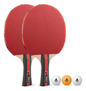 Kit 2x Raquete Tênis Mesa Ping Pong Joola Rosskopf + 3 Bolas