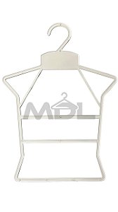 Cabide Plástico Bebê Corpinho Branco