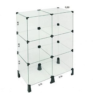 Balcão de Vidro 60L x 90A x 30P cm