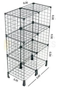 Balcão de Tela 60L x 90A x 30P cm