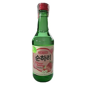 Bebida Coreana Soju Morango Chum Churum 360ml Lotte