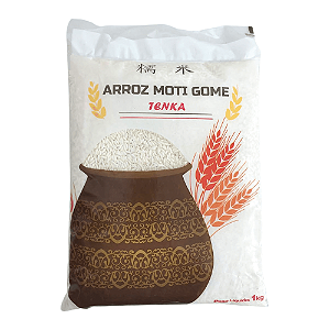 Arroz Moti Gome Tenka 1kg – Textura Glutinosa e de Qualidade