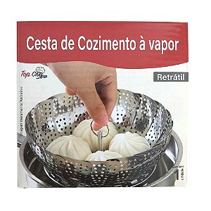 Cesta Inox para Cozimento a Vapor - 14cm - Top Chef