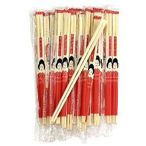 Hashi Redondo Descartável de Bambu 100 pares