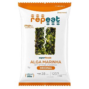 Alga Marinha Temperada Okazu Nori Original Repeat 5g – Snack Crocante e Pronto para Comer