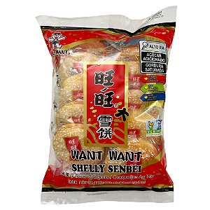 Biscoito de Arroz Sembei Shelly Want Want – Ideal para Lanches Leves