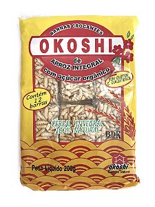 Okoshi Arroz Integral com Açúcar Orgânico 200g Hikage