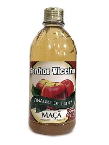 Vinagre de Fruta Maçã Zero Açúcar Senhor Viccino - Frasco 500ml