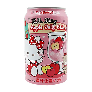 Bebida Hello Kitty Apple Jelly Boba – Maçã com Bolinhas de Gelatina