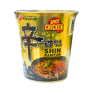 Macarrão Shin Ramyun Spicy Chicken Nongshim Copo 68g – Lámen Coreano Picante com Frango