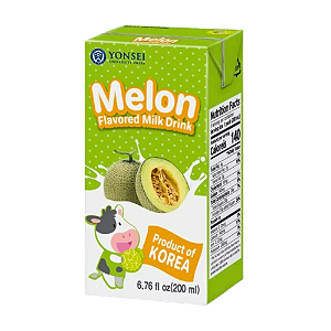 Bebida Coreana de Leite com Melão Yonsei 190ml – Cremosa e Refrescante