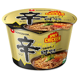 Macarrão Instantâneo em Copo Shin Ramyun Spicy Chicken Nongshim – Picante e Prático