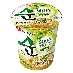 Macarrão Instantâneo em Copo Soon Veggie Ramyun Nongshim – Vegetal e Suave