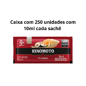 Molho de Soja Shoyu Sachê Hinomoto 10ml – Caixa com 250 unidades - Prático e Individual