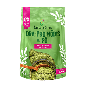 Ora-pro-nóbis em Pó LeveCroc 100g – Rico em Fibras e Nutritivo