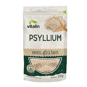 Psyllium em Flocos Vitalin 100g – Rico em Fibras e Sem Glúten