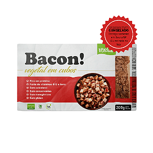 Bacon Vegetal em Cubos Verdali 200g Congelado