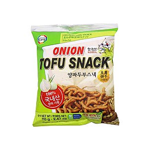 Snack de Tofu com Cebola Coreano – Crocante e Sabor Intenso