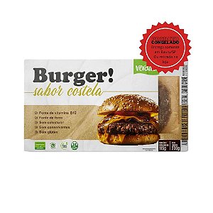 Hambúrguer Vegetal Verdali Sabor Costela Congelado
