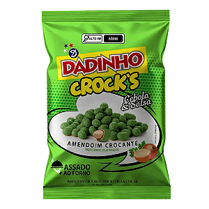 Amendoim Crocante Dadinho Crock's Cebola e Salsa – Assado ao Forno e Crocante