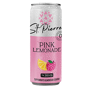 Bebida Gaseificada Premium Sem Álcool St. Pierre Pink Lemonade 310ml – Limão e Framboesa