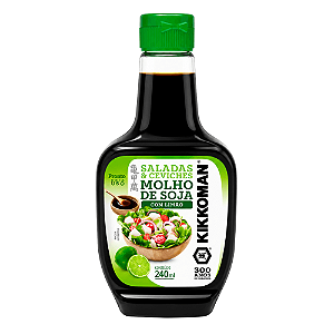 Molho de Soja Kikkoman para Saladas e Ceviches com Limão 240ml – Ponzu Pronto para Uso