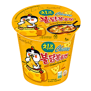 Macarrão Coreano Hot Chicken Cheese Cup Samyang 70g – Sabor Frango Picante com Queijo