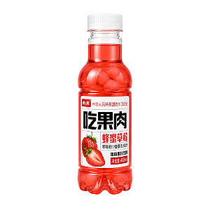 Bebida de Fruta Sabor Morango com Mel e Nata de Coco 450ml – Bebida Asiática Premium