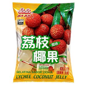 Gelatina de Lichia com Coco Jin Jin – Sabor Tropical de Taiwan