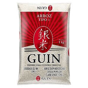 Arroz Japonês Grão Longo Guin 1kg – Ideal para Pratos do Dia a Dia