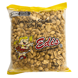 Amendoim sem Pele com Sal Edis 500g – Lanche Prático e Saboroso